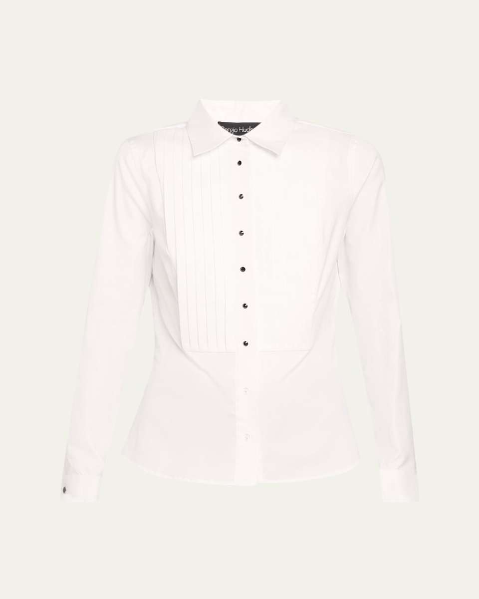 Pleated Bib Tuxedo Shirt